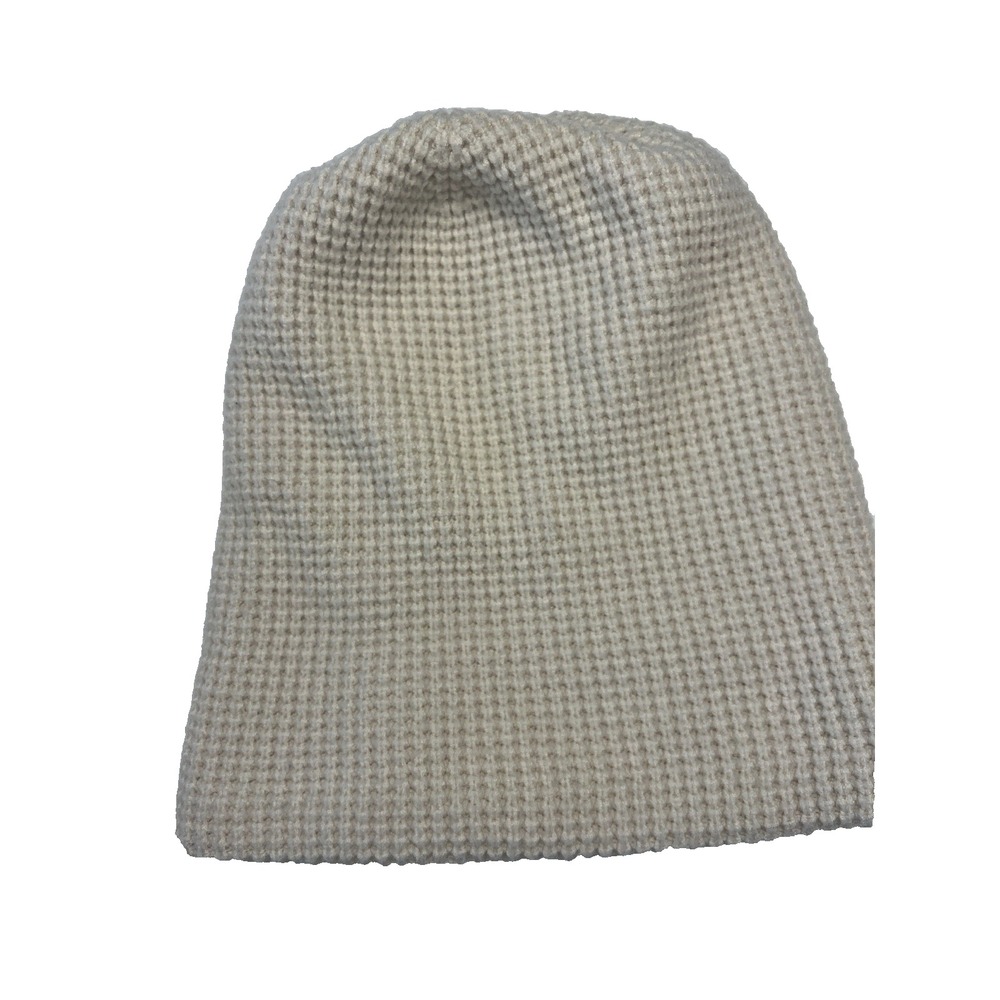 Anthropologie Beanie‎ Women Cream OS Minimal Clean Girl Fall Winter Knit Cozy